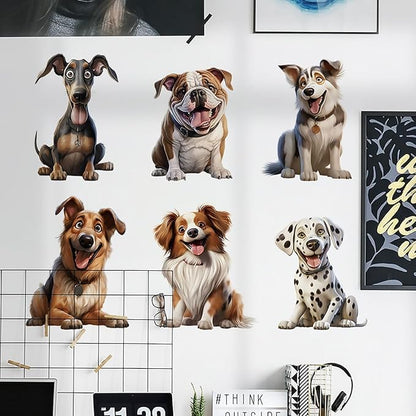 3D Dog Wall Stickers Peel and Stick Pet Wall Decals Cute Animal Nursery Wall Decor Baby Kids Bedroom Art Decoration