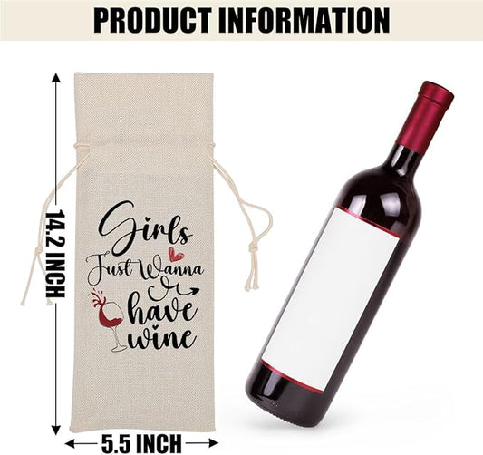 Funny Wine Quotes Wine Bag Wine Tasting Party Supplies for Wine Lovers Women Men Bride Groom Friend Girl Christmas Birthday Wedding Bachelorrette Party Wine Bags