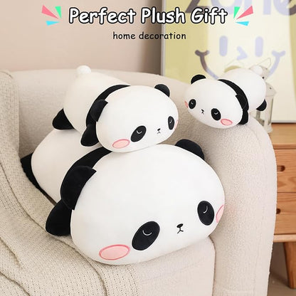 SQEQE Weighted Panda Plush, Weighted Panda Stuffed Animal for Anxiety, Cute Panda Plushies Soft Panda Bear Pillow Toy Gift for Kids Adults 9.8 Inch, 0.8 lbs