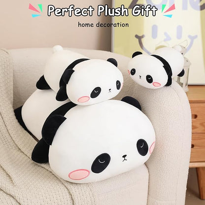 SQEQE Weighted Panda Plush, Weighted Panda Stuffed Animal for Anxiety, Cute Panda Plushies Soft Panda Bear Pillow Toy Gift for Kids Adults 13.8 Inch, 1.6 lbs
