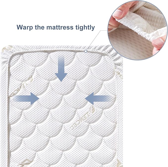 Waterproof Pack and Play Sheets & Noiseless, Ultra-Soft Breathable Mattress Cover for Pack and Plays, Playards and Mini Cribs, Machine Washable and Drying