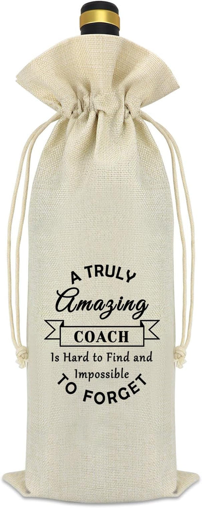 Coach Appreciation Gift Coach Wine Bag Gift for Women Men Thank You Gift for Team Mom Christmas Thanksgiving Birthday Gift for Coach Hockey Baseball Soccer Football Volleyball Fitness Coach Gift