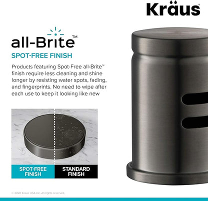 Kraus KPF-1610MBSB-KAG-1SFSB Bolden Single Handle 18-Inch Commercial Kitchen Faucet with Air Gap, Matte Black/Black Stainless Steel