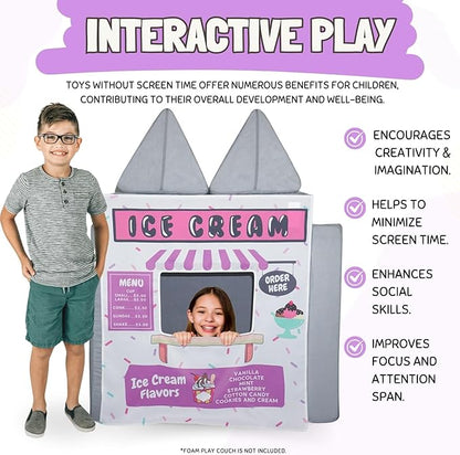 Play Panel for Childrens Foam Sofa Kids Couch (Ice Cream Store)