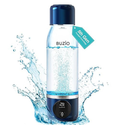 Hydrogen Water Bottle, BUZIO Hydrogen Water Bottle Generator Machine with Gen5 Technology Real 3000ppb Pure Hydrogen Concentration Alkaline Water bottle for Fitness, with Dupont Membrane, OLED Display