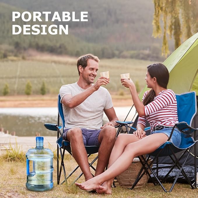 Tofficu 1.5 Gallon Water Jug Portable Water Container with Cover and with Handle, Camping Water Container Water Storage Containers for Outdoor Hiking