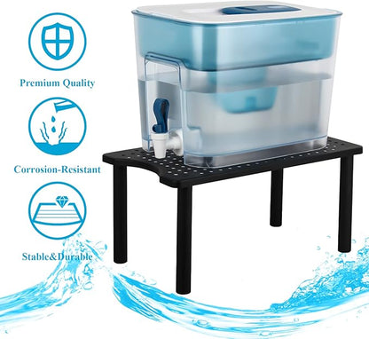 Water Dispenser Stand for Countertop-Metal Water Filter Stand Holder, Compatible with Brita Water Pitcher & ZeroWater Pitcher,Perfect for Drink Dispenser Stand (Black)