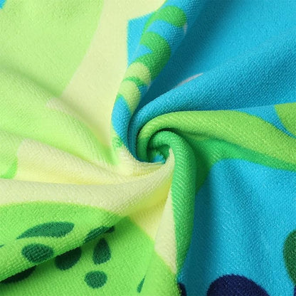 Kids Dinosaur Beach Towel with Hooded for Boys Girls 1-6 Years | Baby Toddler Bath Towel for Pool Swiming Hood | Children Microfiber Towel