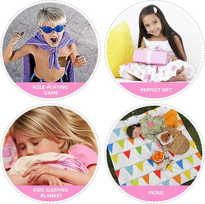 Kids Hooded Towel Bath Beach Soft Cotton Towels Girls Absorbent Pool Wrap with Hood Baby Toddler Poncho Robe(Dark Purple,9-12Years/Height:49"-59")