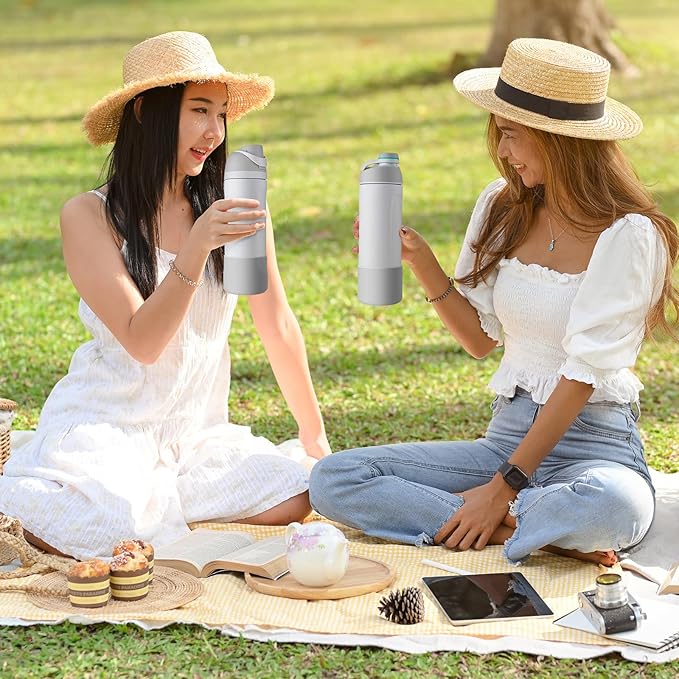 2PCS Silicone Water Bottle Boot for Owala 24oz 32oz 40oz, Anti-Slip Protective Sleeve Bottom Bumper Protector for FreeSip, Twist, and Flip Stainless Steel Water Bottles
