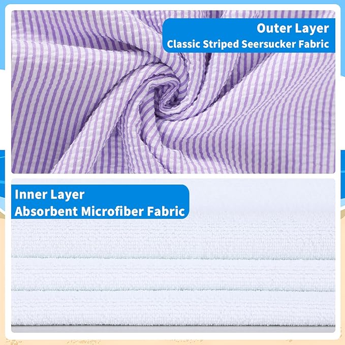 Hooded Towels for Kids,Toddler Bath Towel Swim Cover Up for Ages 3-10 Girls Boys Pool Towels Soft Thick 30"x30" Microfiber Poncho Towel（Purple）