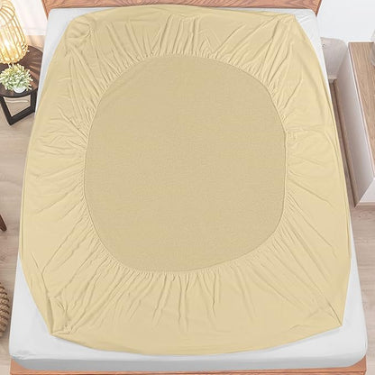 Utopia Bedding Waterproof Mattress Protector Twin XL Size, Premium Terry Mattress Cover 200 GSM, Breathable, Fitted Style with Stretchable Pockets (Beige)