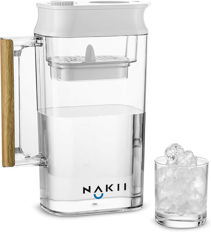 Water Filter Pitcher - Long Lasting 150 Gallons, Supreme Fast Filtration and Purification Technology, Removes Chlorine, Metals for Clean Tasting Drinking Water, WQA Certified,