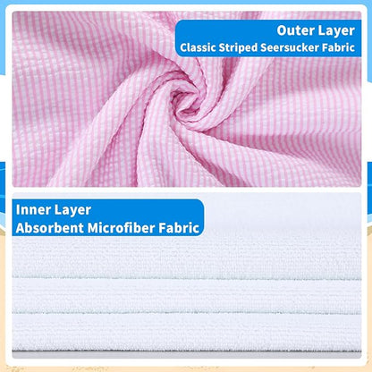 Hooded Towels for Kids,Toddler Bath Towel Swim Cover Up for Ages 3-10 Girls Boys Pool Towels Soft Thick 30"x30" Microfiber Poncho Towel（Pink）