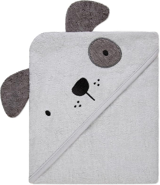 Rene Rofe Hooded Towel with 3D Ears - 100% Cotton Ultra Absorbent, Super Soft Baby Bath Towels for Babies, Toddler, Infant - 30 x 30