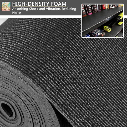 Foam Toolbox Liner Shelf Liner, Thickened Durable Pad Tool Box Mat for Protecting Your Tools, Work Surfaces, Garage, Chest -Black 3mm Thickness, 24 inch*24 ft