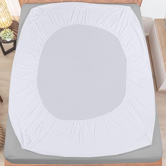 Utopia Bedding Waterproof Mattress Protector King Cal Size, Premium Terry Mattress Cover 200 GSM, Breathable, Fitted Style with Stretchable Pockets (White)