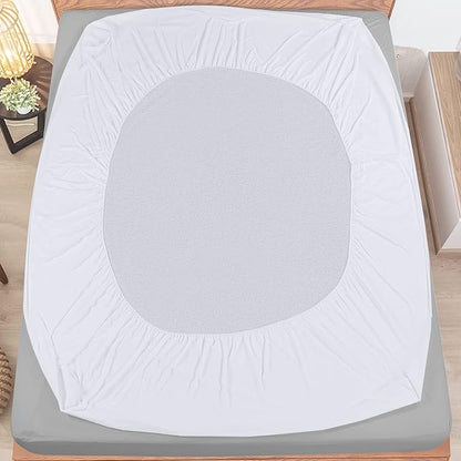 Utopia Bedding Waterproof Mattress Protector Short Queen Size, Premium Terry Mattress Cover 200 GSM, Breathable, Fitted Style with Stretchable Pockets (White)