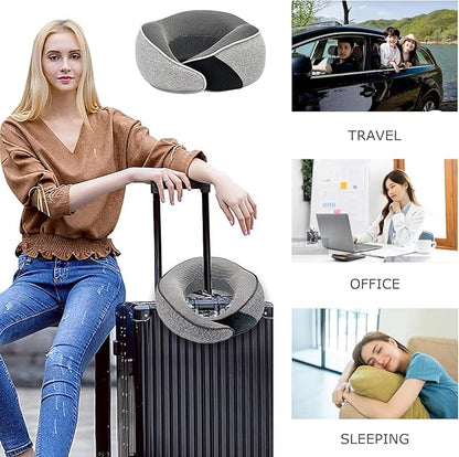 2024 New Neck Pillow, Wander Plus Travel Neck Pillow, Aircraft Memory Foam Travel Neck Pillow (Grey), OPZ-416 UPC-749799937905