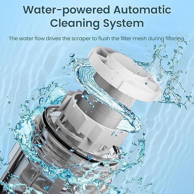 Replacement Filter for Q700 Spin Down Sediment Filter, Automatic Flushing System, Whole House Water Filter for Well Water, Sediment Backwash Filter, 90 Micron Flushable Prefilter Filtration