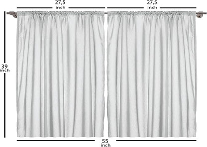 Ambesonne Starfish Kitchen Curtains, Aquarium Inspired Composition Tropical Seashells and Scallops Cockles and Clams, Window Drapes 2 Panel Set for Kitchen Cafe Decor, 55" x 39", Blue Seafoam