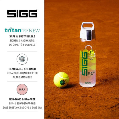 SIGG - Tritan Renew Transparent Water Bottle - Total Clear ONE MyPlanet - For Carbonated Beverages - Dishwasher Safe - With Fruit Strainer - Leakproof & Lightweight - BPA Free - 17 Oz / 25 Oz / 51 Oz