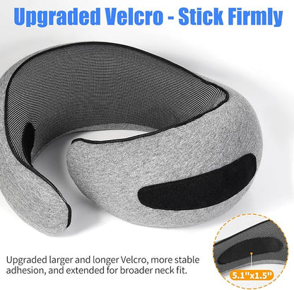 Travel Pillow Neck Pillow 2024, Memory Foam Neck Pillow Airplane, 360° Travel Neck Pillow Soft Neck Pillow for Traveling, Portable Travel Pillows for Airplanes Offices and Cars