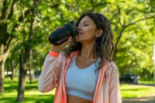 SHAKESPHERE Tumbler Cooler Shaker - Protein Shaker Bottle and Smoothie Cup, 24 oz - Bladeless Blender Cup Purees Raw Fruit with No Blending Ball – Powder Mixer for Pre Workout Gym (Matte Black)