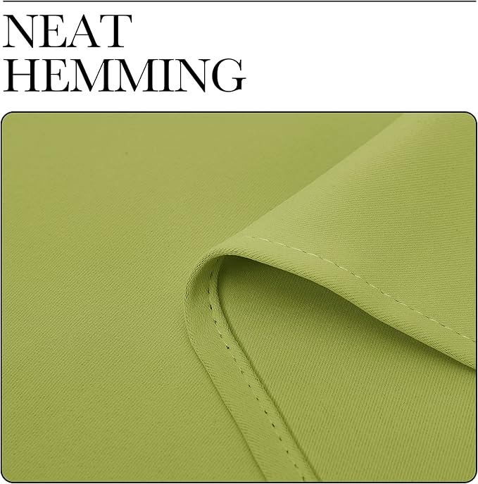 NICETOWN Room Darkening Window Panels - Fresh Green Thermal Insulated Curtains 90 inches Length for Bedroom (42 inches Width, Double Pieces)
