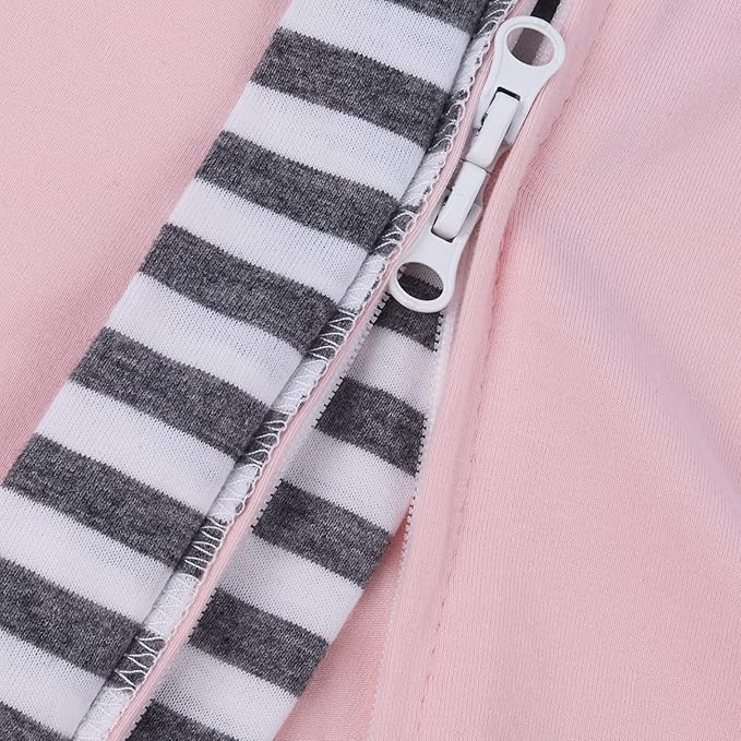 Baby Blanket Sack with Arms Free Design,Transition to Arms Free Wearable for Newborn Girl and Boy, Large 6-9Months, Pink Color