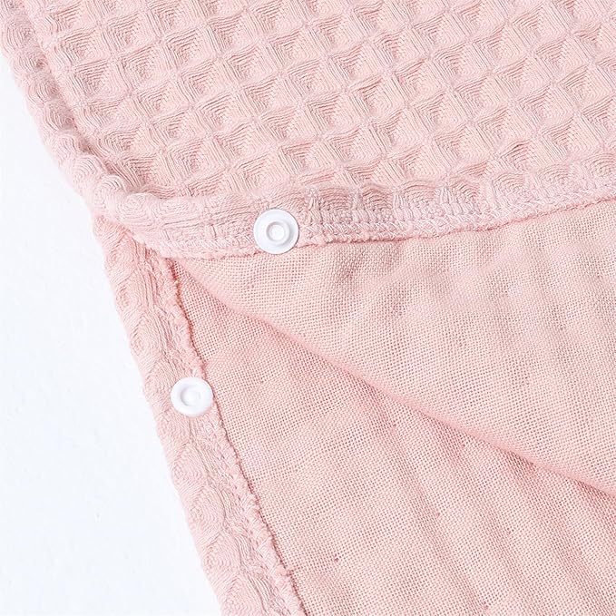 Hooded Bath Towel for Kids Extra Soft Absorbent Bath Poncho for 0-4 Years Premium Waffle + Muslin Cotton