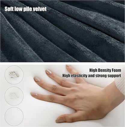 HOMBYS Extra Large Recliner Leg Pillow, Memory Foam Foot Rest Cushion Wave Shape Recliner Footrest Extender, Multi Purpose Back & Lumbar Support Pillow for Recliner, Bed, Sofa Couch,Grey