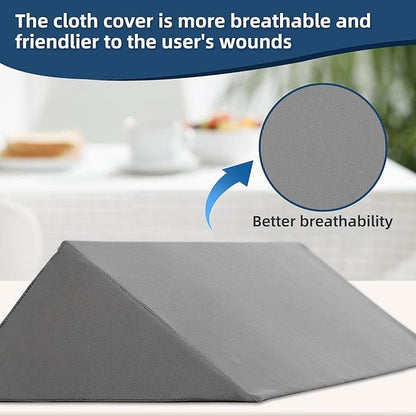 Fanwer Wedge Pillow for Side Sleeping, 34" Back Pillow for Side Sleeper, Bed Wedges & Body Positioners for After Surgery, Back Pain, Preventing Bedsores