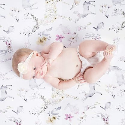 Crib Sheets - Crib Sheets Girl -Crib Sheets Boy - Jersey Sheets - Nursery Bedding - Toddler Bedding Sets for Girls - Toddler Bedding Sets for Boys - Baby Crib Sheets - OILO Studio Crib Sheet Fawn