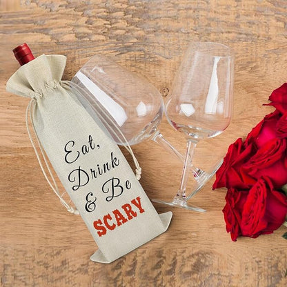 Friendship Gift for Friends Wine Gift Bag Birthday Christmas Gifts for Women Men Wine Lovers Bachelorette Party Decors Reusable Burlap Wine Bag Home Bar Tasting Party Decors Champagne Wrap Bag
