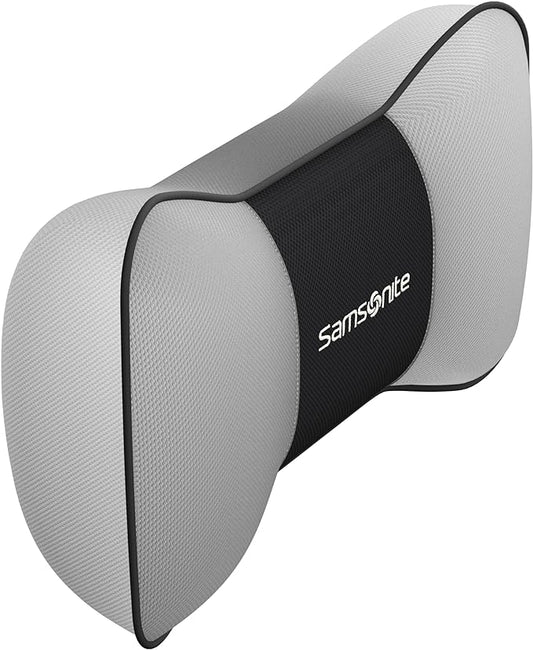 SAMSONITE, Travel Neck Pillow for Car or SUV, Boost your DRIVING COMFORT, High Grade - Memory Foam, Comfortable Headrest Cushion, Fits ALL VEHICLES, Gray…