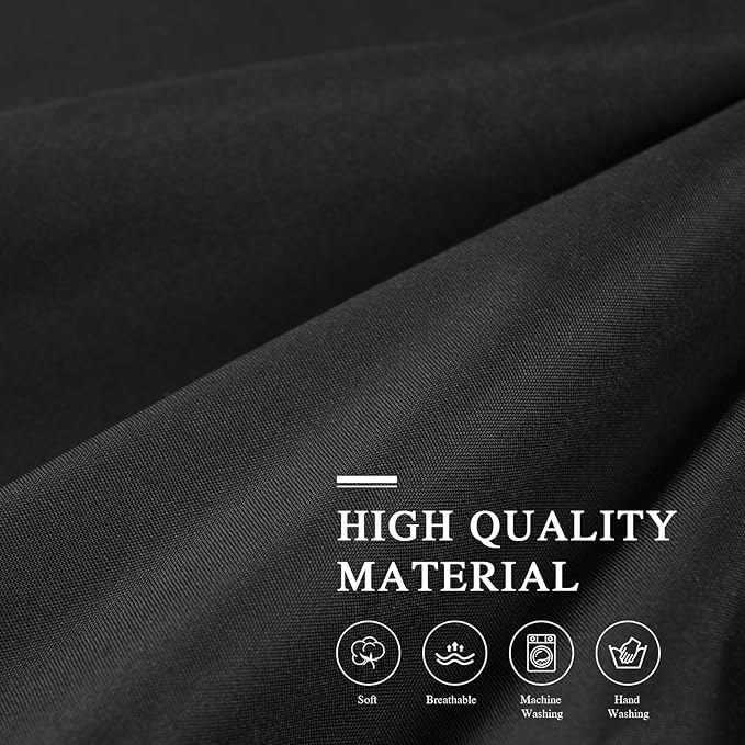 Black Canopy Bed Curtains - 4 Corner Post Bed Curtains Twin Lightproof Drapes Bed Canopy Curtains with Tie Backs for Adults & Girls Bedroom Decoration(Black,Twin)