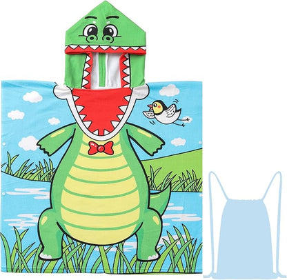 NovForth Kids Beach Towel for Boys Girls, Shell Mermaid Hooded Bath Towel Wrap, Toddler Pool Towel with Hood