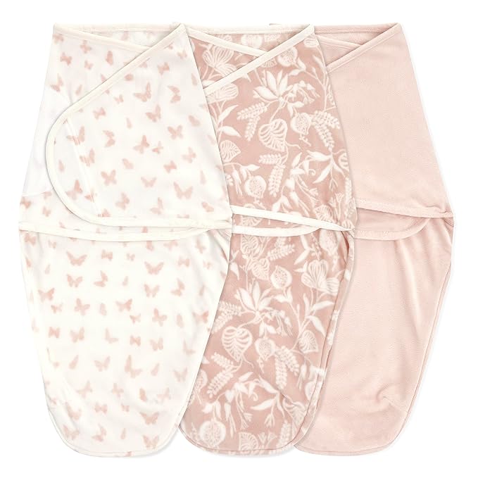 aden + anais™ Essentials Easy Swaddle™ wrap 1.5 TOG 3 Pack Garden Velboa (0-3 Months)