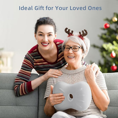 Knee Pillow for Side Sleepers - Memory Foam Leg Pillow for Side Sleeping - Comfortable Soft Side Sleeper Leg Positioner Pillows for Pregnancy, Hip Pain, Spine Alignment (Light Grey)