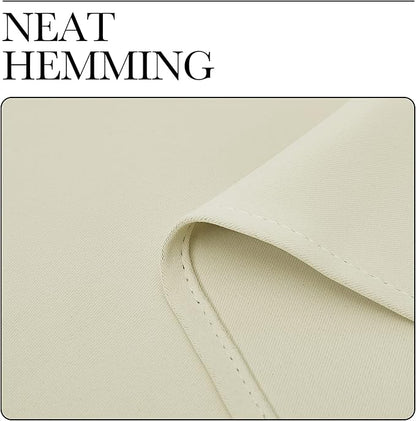 NICETOWN Room Darkening Curtain Panels for Cafe, Thermal Insulated Grommet Room Darkening Draperies/Drapes for Window (Beige, 2 Panels, W55 x L68 -inch)