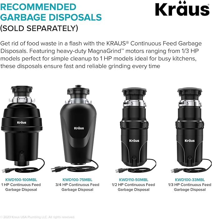 Kraus KWU110-32 Kore inch Undermount 16 Gauge Single Bowl Stainless Steel Kitchen Integrated Ledge and Accessories (Pack of 5), 32 Inch, 32"-Workstation Sink