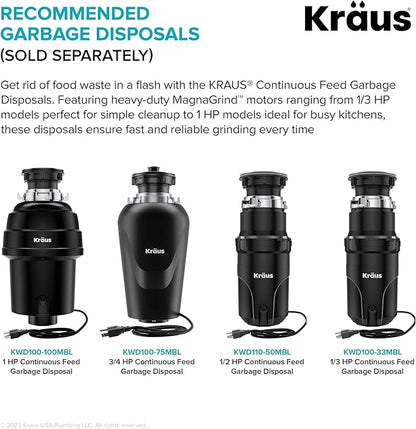 KRAUS Kore 36 Inch Undermount Workstation 16 Gauge Stainless Steel Single Bowl Kitchen Sink with Accessories, KWU110-36