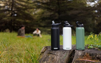 CamelBak eddy+ Water Bottle with Straw 25oz - Insulated Stainless Steel, Navy