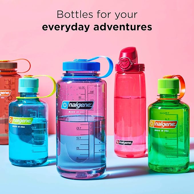 Nalgene Sustain Tritan BPA-Free Water Bottle Made with Material Derived from 50% Plastic Waste, 16 OZ, Wide Mouth, Trout