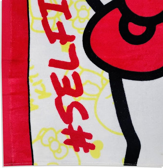 Kids Official Licensed Character Soft Beach/Hooded Bath Towel (Hello Kitty, 40 x 60)