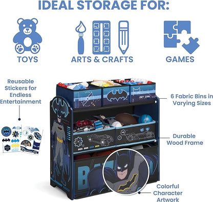Delta Children Design & Store 6 Bin Toy Storage Organizer, Batman