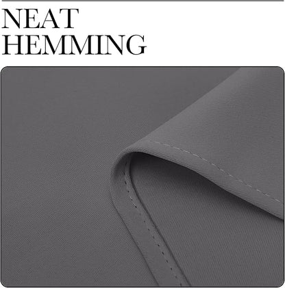NICETOWN Grey Blackout Curtain Panels for Bedroom, Thermal Insulated Grommet Top Blackout Draperies and Drapes for Basement (2 Panels, W42 x L68-inch, Grey)