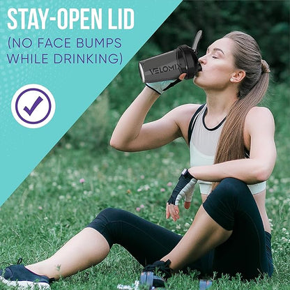 '-6 PACK- 20 OZ Protein Shaker Bottles for Protein Mixes, Shaker Cups for Protein Shakes, Small Shaker Bottle Pack, Shaker Cup, Shakers for protein Shakes (20 OZ - 6 PACK BLACK)