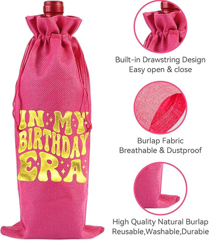 comfit In My Birthday Era Wine Bag,Birthday Wine Gifts for Her,Happy Birthday Wine Bag,Birthday Decorations,Wine gift bags